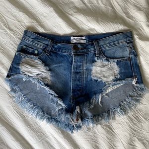 Distressed One Teaspoon Short